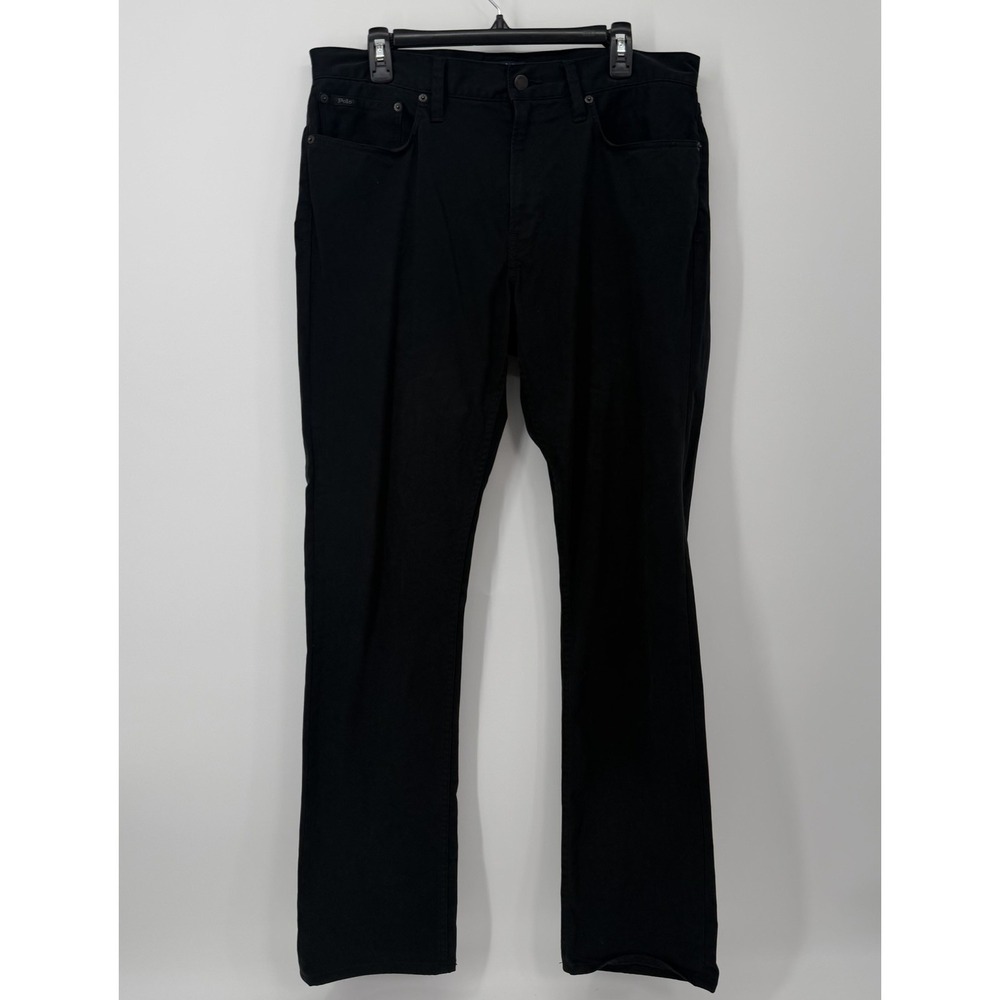 Polo Ralph Lauren Chino Pants Men 34x34 Black Straight Leg Preppy Work